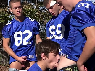 teen football jocks outdoor bareback orgy
